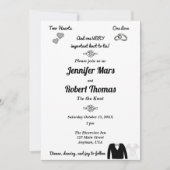 Zwei Herzen, eine Liebe, Knotting der Krawatte Ein Einladung (Vorderseite)