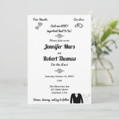 Zwei Herzen, eine Liebe, Knotting der Krawatte Ein Einladung (Stehend Vorderseite)