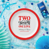 Zwei Herzen eine Liebe Pappteller (Party)