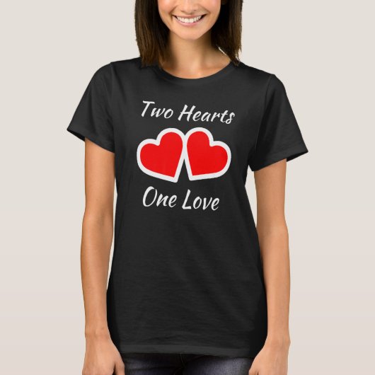 Zwei Herzen eine Liebe T-Shirt (Vorderseite)
