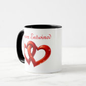 Zwei Herzen, eine Liebe Tasse (Vorderseite Links)