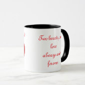 Zwei Herzen, eine Liebe Tasse (VorderseiteRechts)