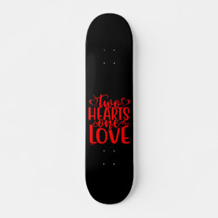 ZWEI HERZEN, Eine LIEBE Valentinstag Geschenk Skateboard
