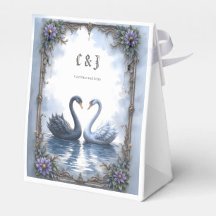 Zwei Herzen, eine Reflexion – Romantische Schwan-H Geschenkschachtel