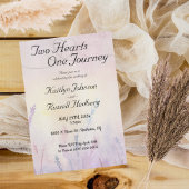 Zwei Herzen eine Reise einfache Hochzeit Einladung