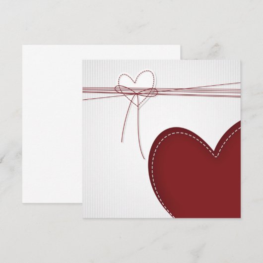 Zwei Herzen Einladung (Vorne/Hinten)