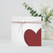 Zwei Herzen Einladung (Stehend Vorderseite)