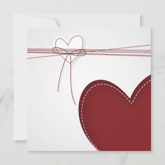 Zwei Herzen Einladung (Vorderseite)