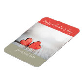 Zwei-Herzen-Farblock Valentinstag Magnet (Linke Seite)