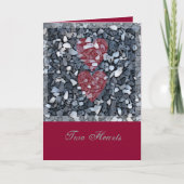 Zwei Herzen Feiertagskarte (Vorderseite)