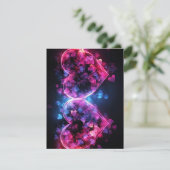 Zwei Herzen Feiertagskarte (Stehend Vorderseite)