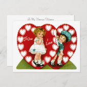 Zwei Herzen Feiertagspostkarte (Vorne/Hinten)