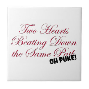 Zwei Herzen Fliese