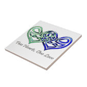 Zwei Herzen Fliese (Seite)