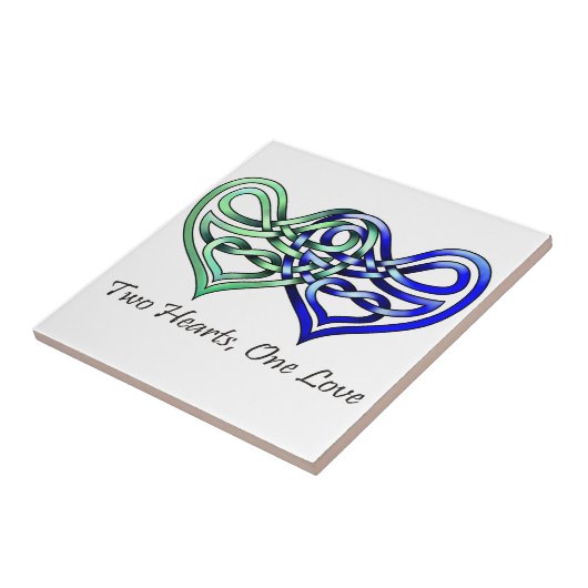 Zwei Herzen Fliese (Seite)