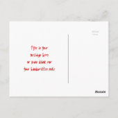 Zwei Herzen frisches weißes Schneerot Wellblech Postkarte (Rückseite)