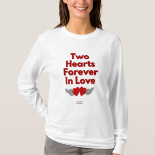 Zwei Herzen für immer in der Liebe Frauen Shirt