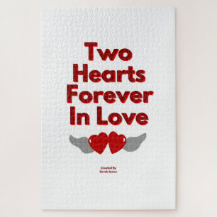 Zwei Herzen für immer in der Liebe Puzzle 20" X 30