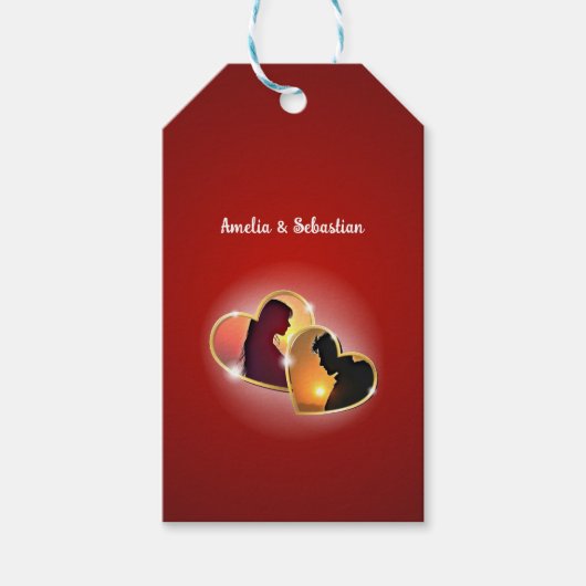 Zwei Herzen Geschenkanhänger (Vorderseite)