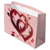 Zwei Herzen Große Geschenktüte (Rückseite Schrägansicht)