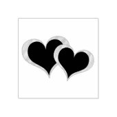 Zwei Herzen Gummistempel (Prägung)