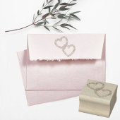 Zwei Herzen Gummistempel