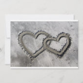 Zwei Herzen Hochzeit Einladung (Vorderseite)