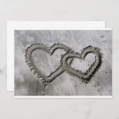 Zwei Herzen Hochzeit Einladung (Vorne/Hinten)