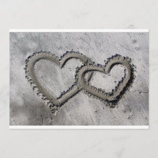 Zwei Herzen Hochzeit Einladung