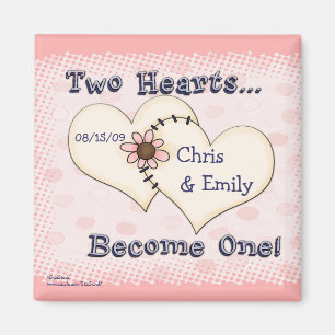 Zwei Herzen Hochzeit Glückwunsch, Chris ... Magnet