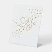 Zwei Herzen Hochzeit Sockelschild (Vorderseite)