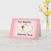 Zwei Herzen Hochzeiten Glückwunsch Karte (Gelbe Blume)