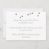 Zwei Herzen Hochzeitseinladung Einladung (Rückseite)