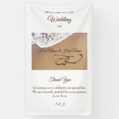 Zwei Herzen im Sand Banner (Vertikal)