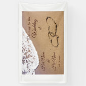 Zwei Herzen im Sand Banner (Vertikal)