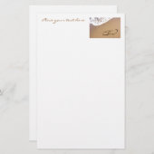 Zwei Herzen im Sand Briefpapier (Vorne/Hinten)