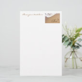 Zwei Herzen im Sand Briefpapier (Stehend Vorderseite)