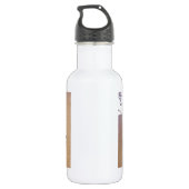 Zwei Herzen im Sand Edelstahlflasche (Rückseite)