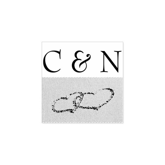 Zwei Herzen im Sand Gummistempel (Prägung)