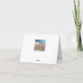 Zwei Herzen im Sand Notecards Dankeskarte (Rückseite)