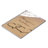 Zwei Herzen im Sand Notizblock (Linke Seite)