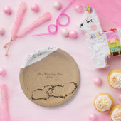 Zwei Herzen im Sand Pappteller (Party)