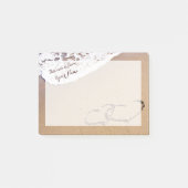 Zwei Herzen im Sand Post-it Klebezettel (Vorderseite)