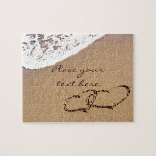 Zwei Herzen im Sand Puzzle
