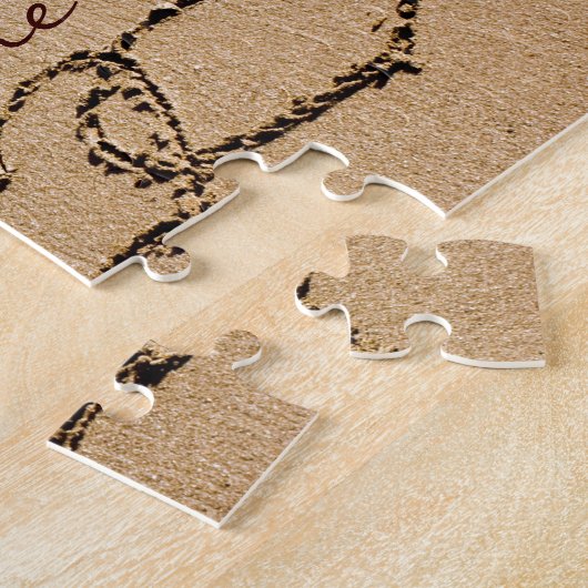 Zwei Herzen im Sand Puzzle (Seite)