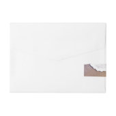 Zwei Herzen im Sand Rundum-Adressaufkleber (Rückseite)