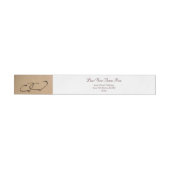 Zwei Herzen im Sand Rundum-Adressaufkleber (Person)