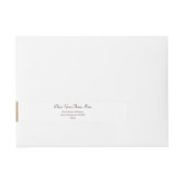 Zwei Herzen im Sand Rundum-Adressaufkleber (Vorderseite)