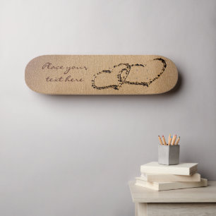 Zwei Herzen im Sand Skateboard