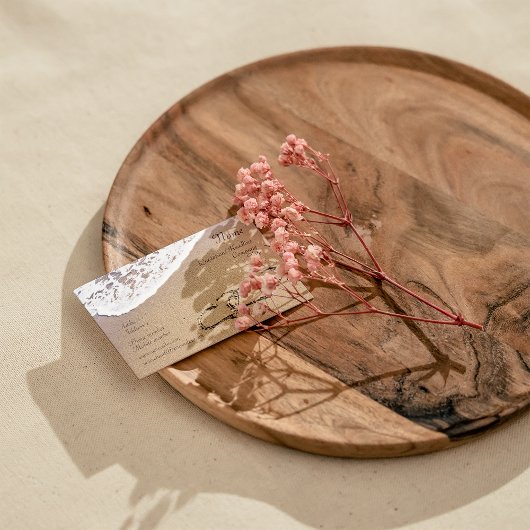 Zwei Herzen im Sand Visitenkarte